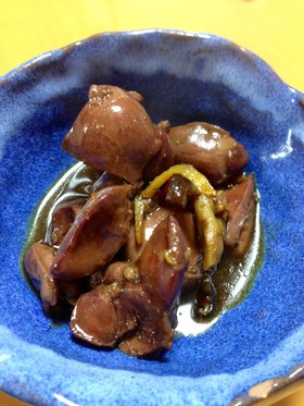 簡単☆鉄分補給☆鶏肝の甘辛煮