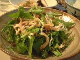 水菜とササミのさっぱりサラダ