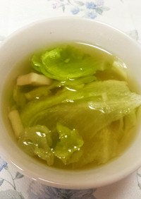 生姜とレタスのスープ