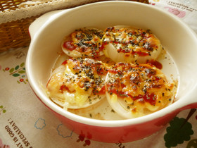 新玉ねぎpizza風オーロラチーズ焼き♪
