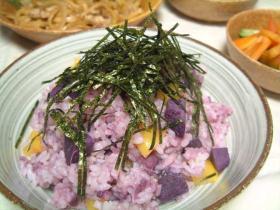 ＊紫芋と栗の秋ご飯＊の画像