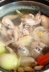 お肌ツルツル☆簡単☆濃厚鶏スープ