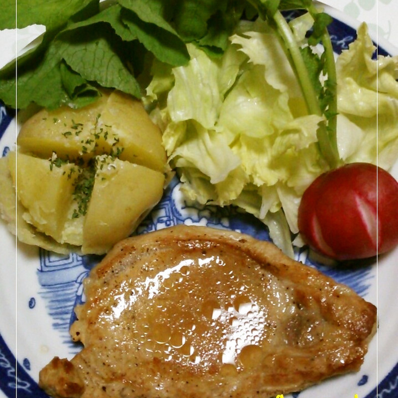 アップルソースポークチョップのレシピ