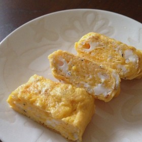 お弁当に♡しらす入りたまご焼き