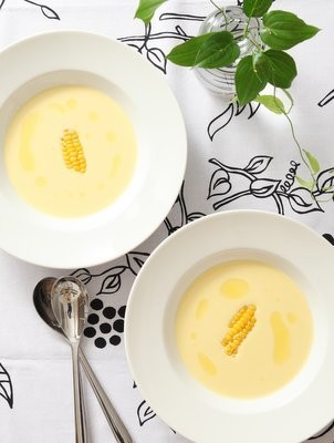 とうもろこしの冷製スープの画像