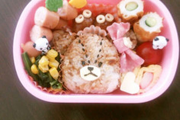 簡単可愛い くまのがっこう風キャラ弁 レシピ 作り方 By Masyumi58 クックパッド 簡単おいしいみんなのレシピが349万品