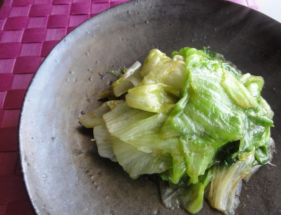 【副菜】レタスのオイスターソース炒めの画像