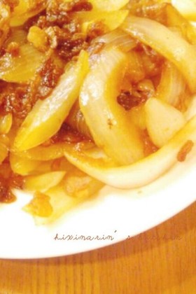 ◎簡単!新玉ねぎの天かすソース炒め◎