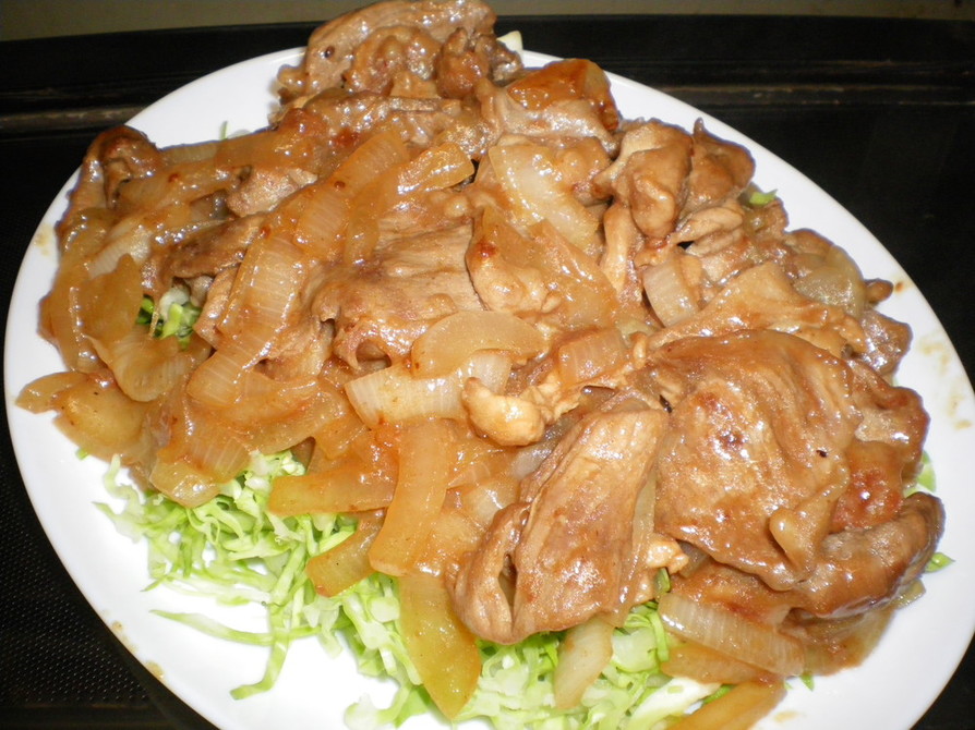 豚肉と玉ねぎの炒め物(焼肉のたれ)の画像