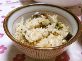 わらびの炊き込みご飯