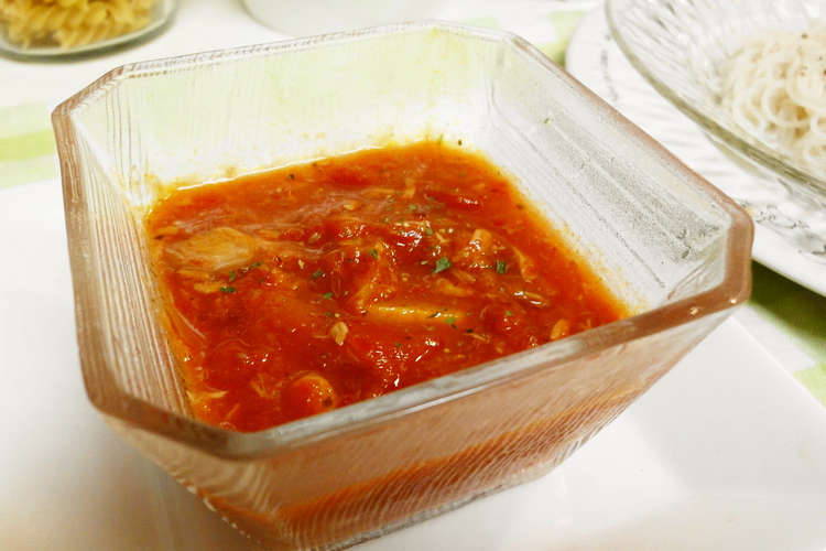 トマト缶で つけ素麺 レシピ 作り方 By ゆうゆう0221 クックパッド 簡単おいしいみんなのレシピが374万品