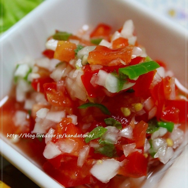 切って混ぜるだけ サルサソース レシピ 作り方 By ｃｈｉｃｔａｃ クックパッド 簡単おいしいみんなのレシピが357万品