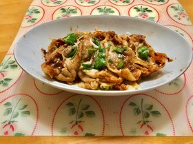 薄切り肉de味噌生姜焼き