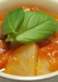 冷蔵庫掃除に♪チキンと野菜のトマトスープ
