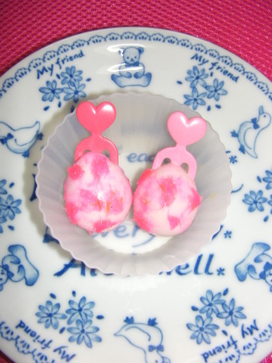 お弁当に♥ピンクの甘いたまごの写真
