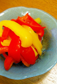 鍋の副菜☆簡単おいしいパプリカマリネ