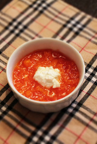 離乳食　完熟トマトのチーズスープ【中期】