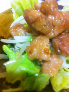 モリモリ*さっぱり甘辛チキンサラダ仕立て