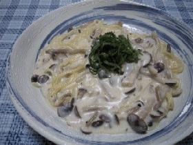 ∽∽しめじと明太子のクリームパスタ∽∽