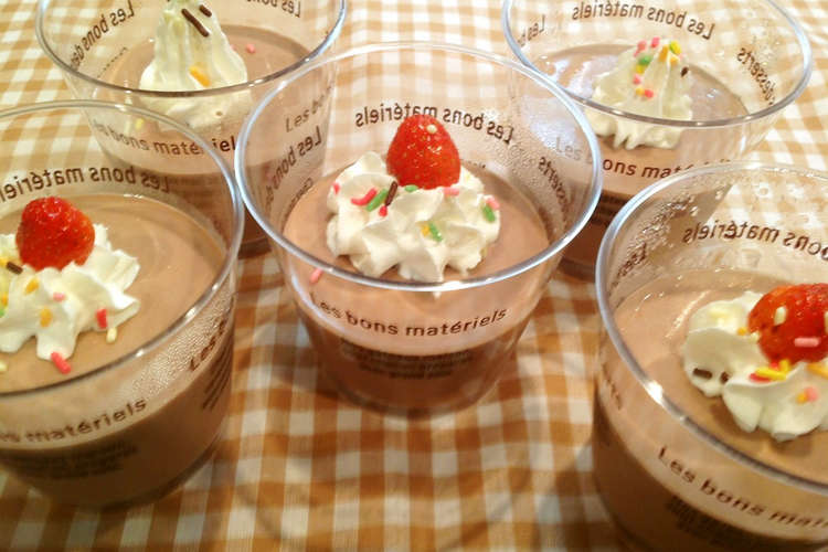 簡単チョコプリン レシピ 作り方 By Michi0125 クックパッド 簡単おいしいみんなのレシピが355万品