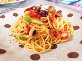 タコとトマトのおもてなしパスタ