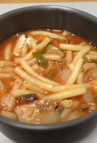 簡単ミネストローネ魚介風スープ(^^)/