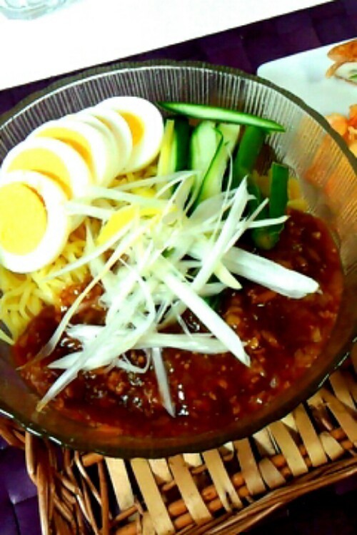マルちゃん正麺冷やし中華でジャージャー麺の画像