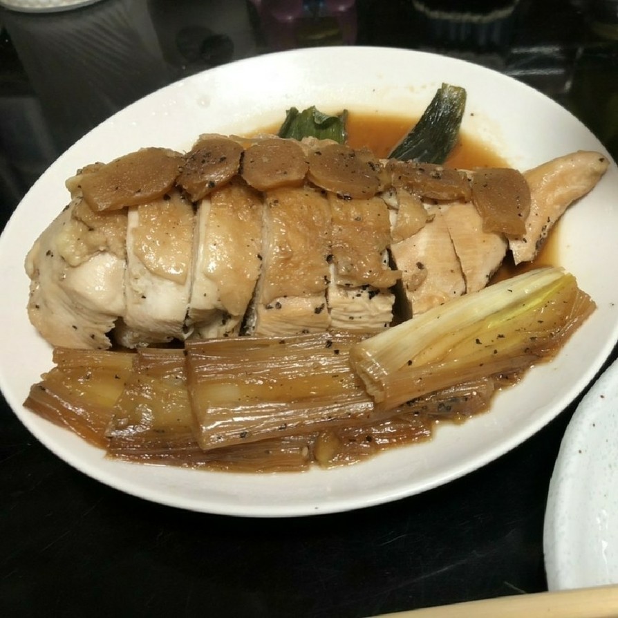 簡単！鶏肉(むね肉)のネギと生姜の甘辛煮の画像