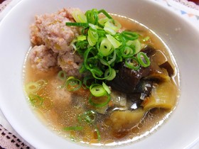 茄子と鶏団子のさっぱり煮