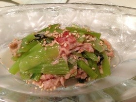小松菜とツナの梅和えの画像