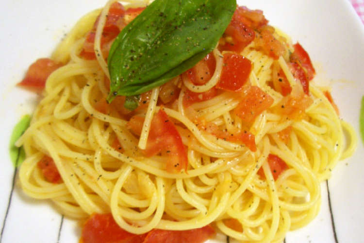 サッパリ爽やか 冷製トマトソースパスタ レシピ 作り方 By あんとんｊｒ クックパッド 簡単おいしいみんなのレシピが372万品