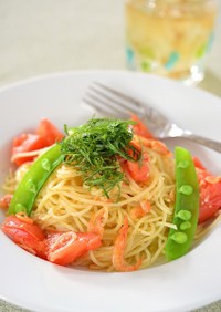 桜海老とフレッシュトマトのスパゲティ