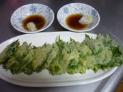 納豆と大葉の天ぷらの写真
