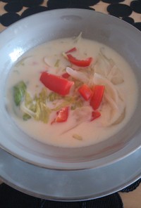 レタスシャキシャキ豆乳スープ