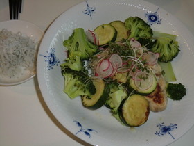カジキと野菜 バルサミコソース