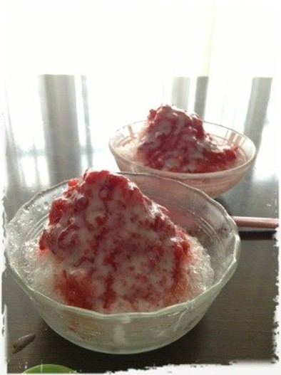 手作り☆苺のかき氷シロップの写真