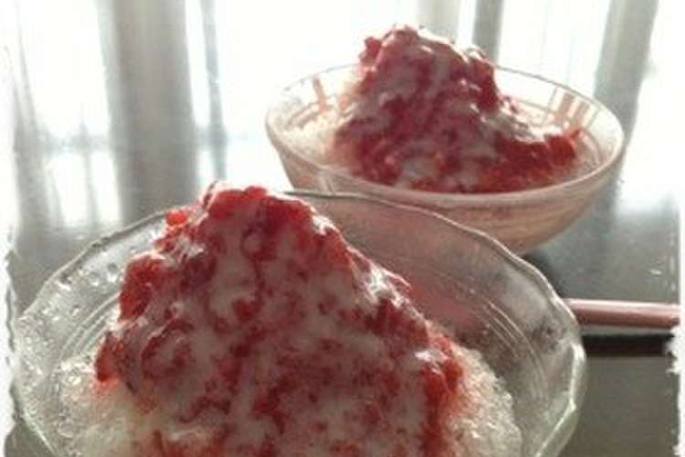 手作り 苺のかき氷シロップ レシピ 作り方 By 笛吹きみほっち クックパッド 簡単おいしいみんなのレシピが357万品