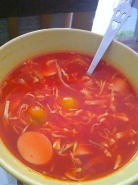 簡単ランチ＊レンジでトマトスープの画像