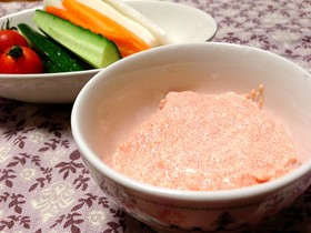 野菜スティック&明太子ディップ!