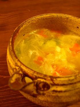 白菜の生姜風味とろとろスープ