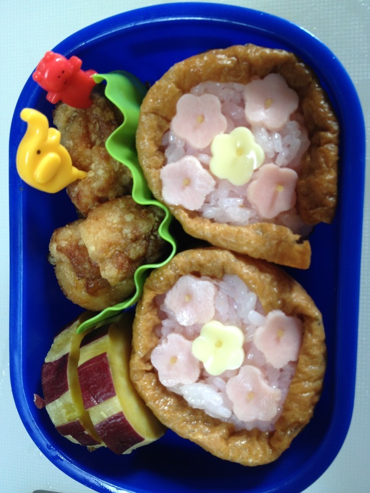 幼稚園のお弁当に☆かわいいあじさい弁当の画像