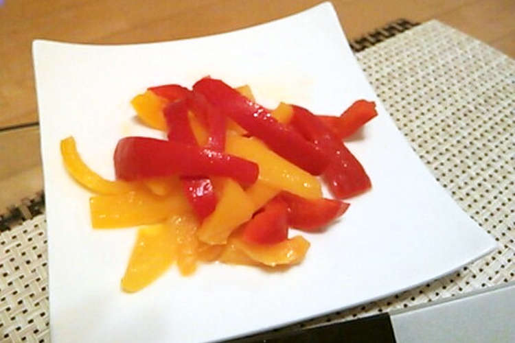 レンジで簡単 りんご酢でパプリカピクルス レシピ 作り方 By ポテチ犬 クックパッド