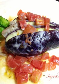 茄子と豚肉のミルフィーユ☆トマトチーズ