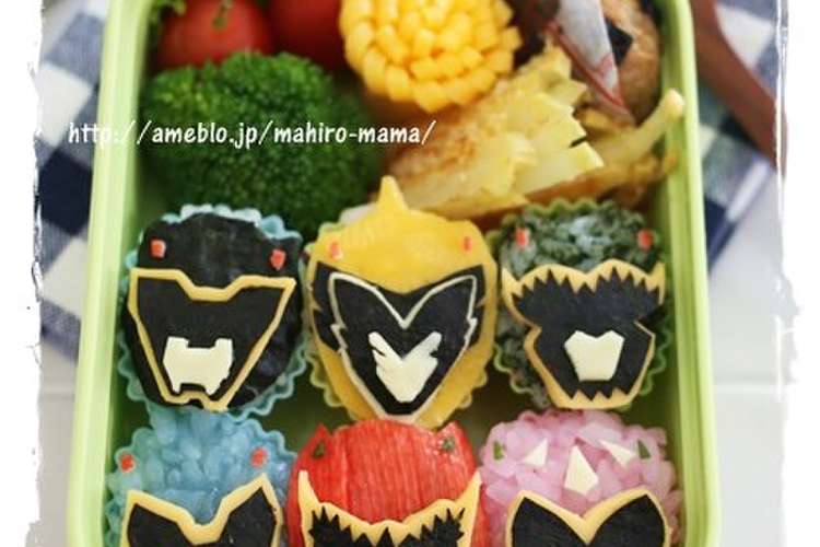 キャラ弁 キョウリュウジャー６人勢揃い レシピ 作り方 By Momo クックパッド 簡単おいしいみんなのレシピが350万品