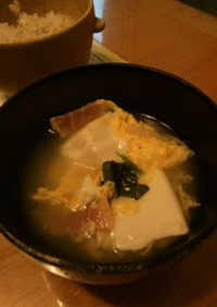 豆腐と卵の中華スープ