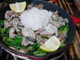野菜たっぷり★牡蠣と豚肉のグリル