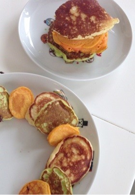 離乳食おやつ♡レインボーパンケーキの画像