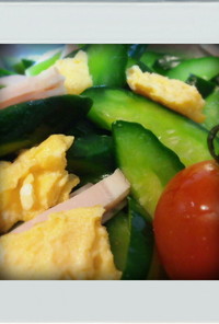 ■糖質制限■きゅうり卵ハム簡単中華サラダ