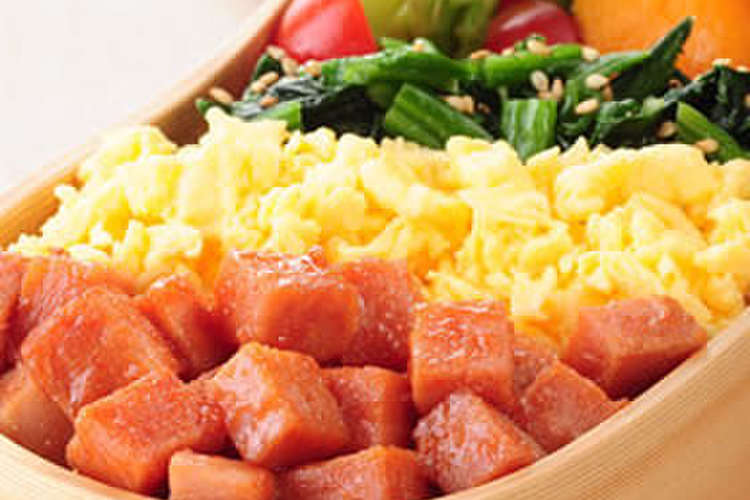 三色スパム 弁当 レシピ 作り方 By ホーメルフーズ クックパッド 簡単おいしいみんなのレシピが352万品
