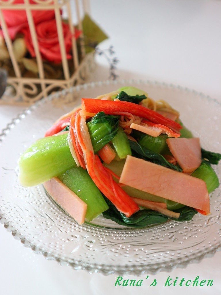 さっぱり♬チンゲン菜の冷た～い中華サラダの画像
